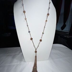 Vintage Gold Tone‎ Long Tassel Necklace